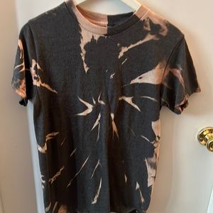 Gray bleach tie dye